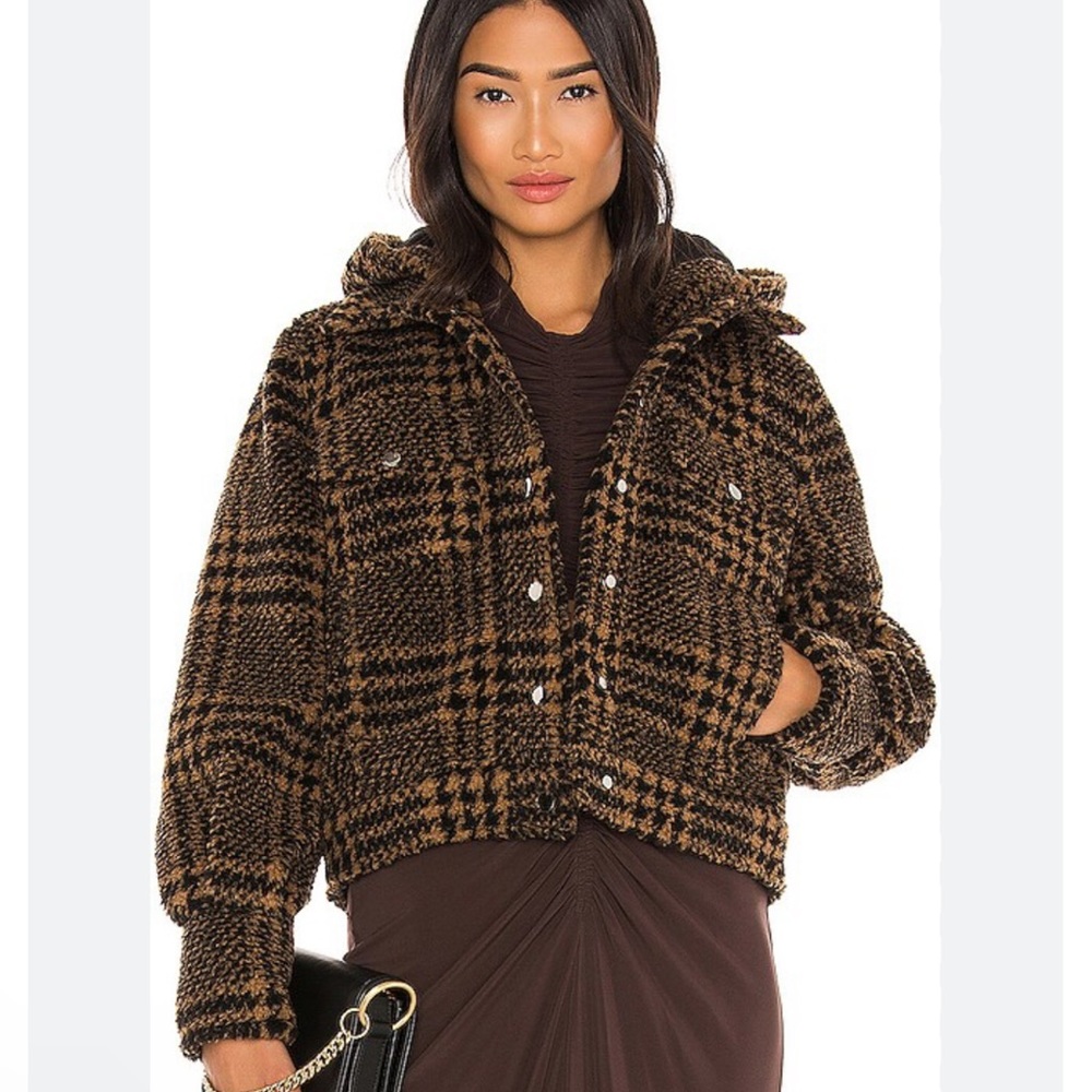 Veronica Beard Gabbi Hooded Houndstooth Jacket NWT - Picture 2 of 13